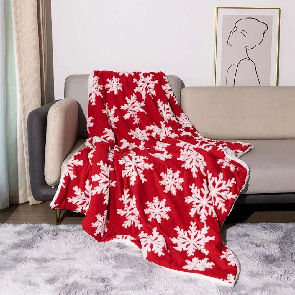 Christmas Wool Blanket Throw for Sofa and Bed - product detail 3