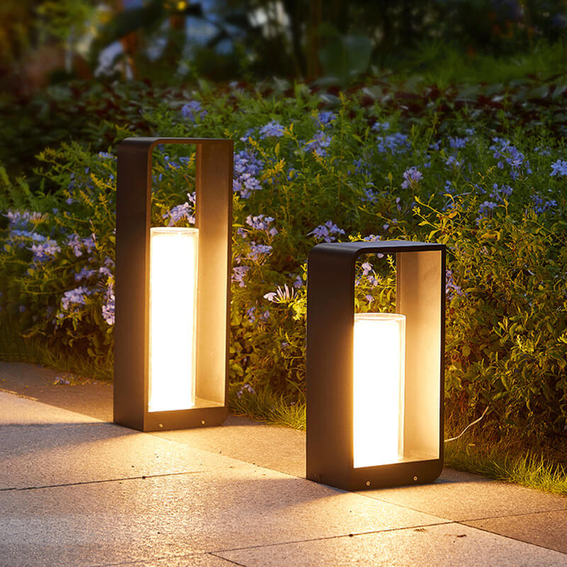Luz moderna para senderos y jardines exteriores