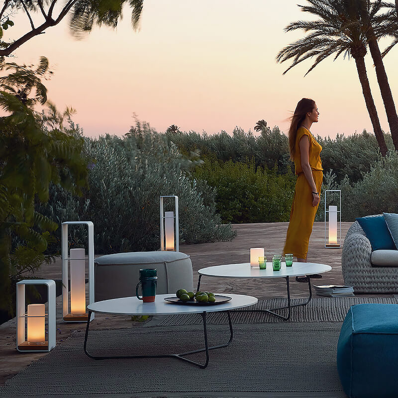 Luz LED cuadrada para exteriores Iluminación moderna para jardín y patio