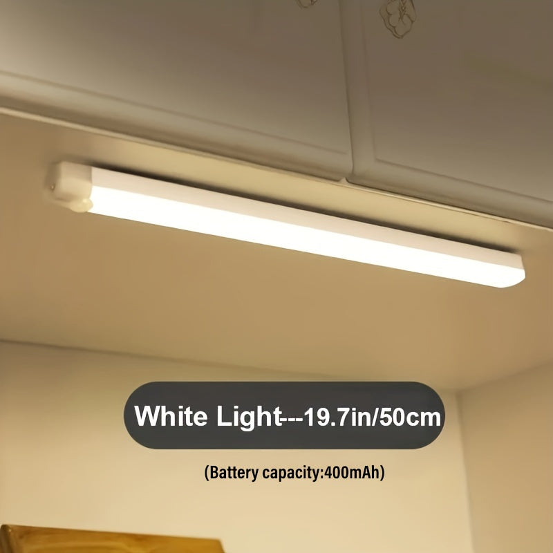 Luz LED inalámbrica activada por movimiento, tira de luz recargable para interiores