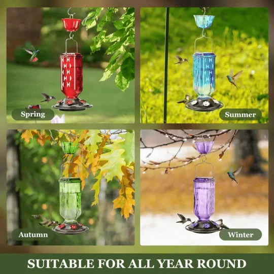 24oz Leak Proof Glass Hummingbird Feeder - product detail 4