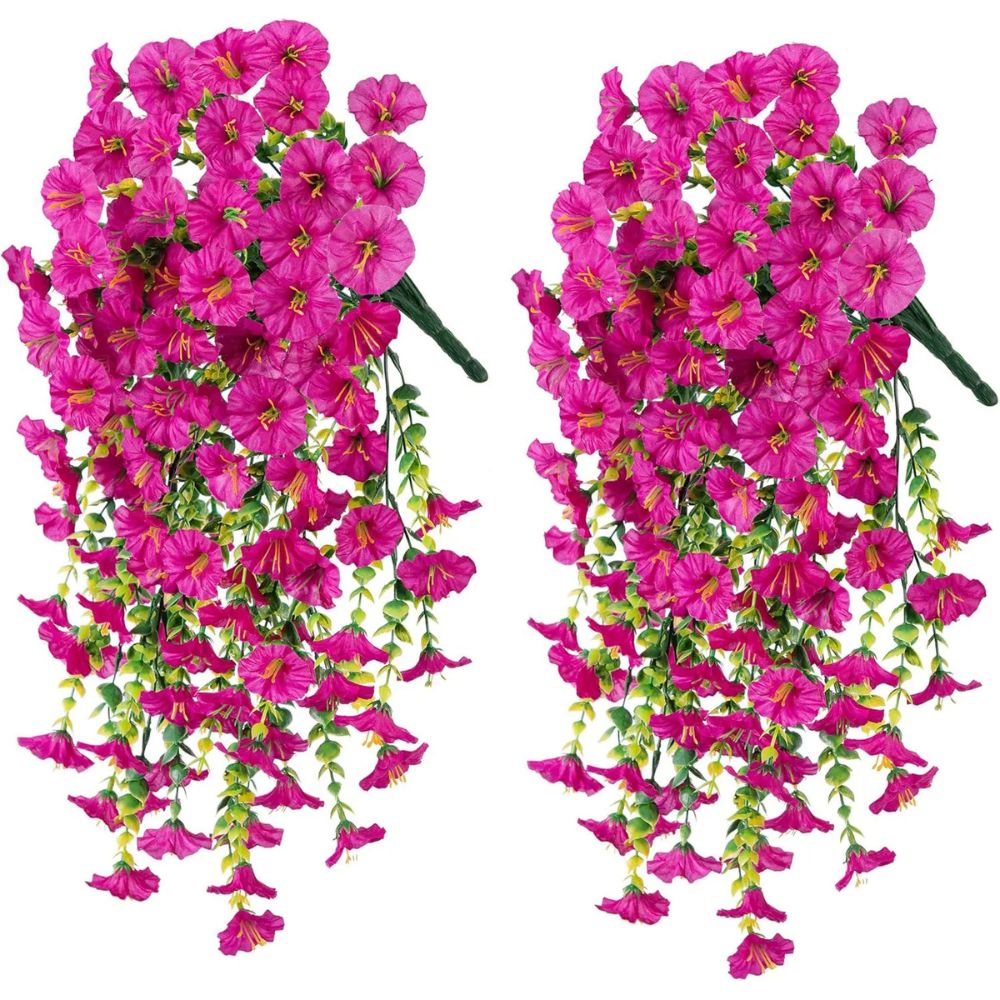 UV Resistant Artificial Morning Glory Flower Hanging Decor - product detail 2