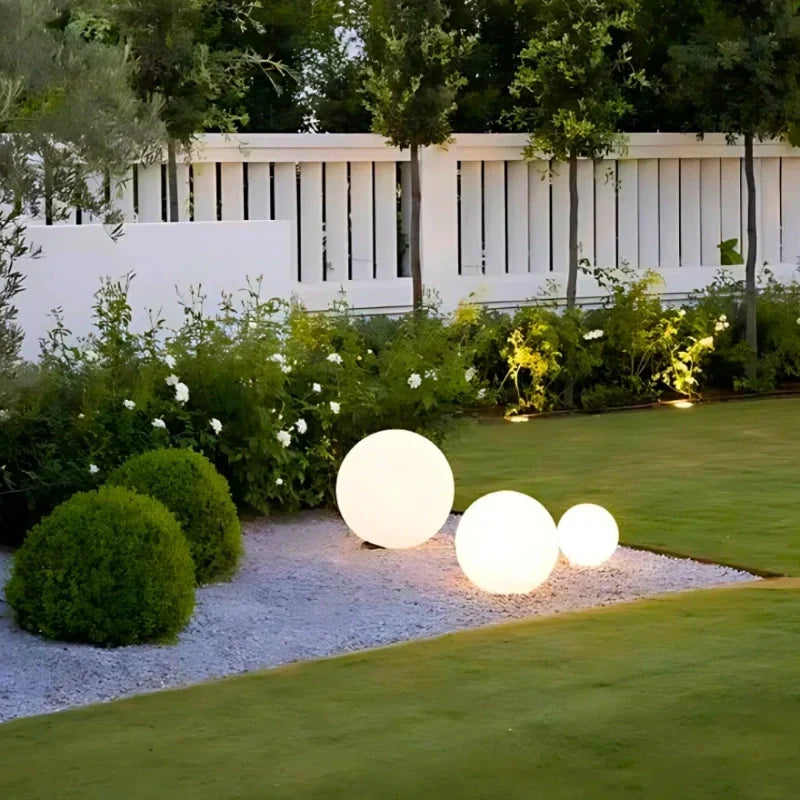 Luz de jardín esférica LED con cambio de color