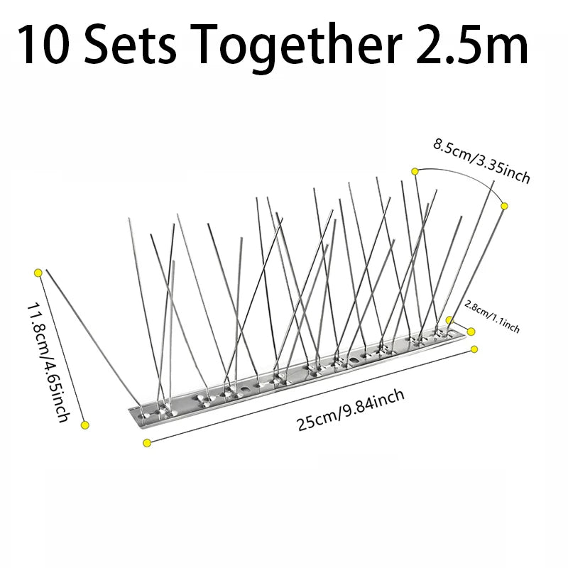 Outdoor Stainless Bird Repeller Spikes - product detail 5