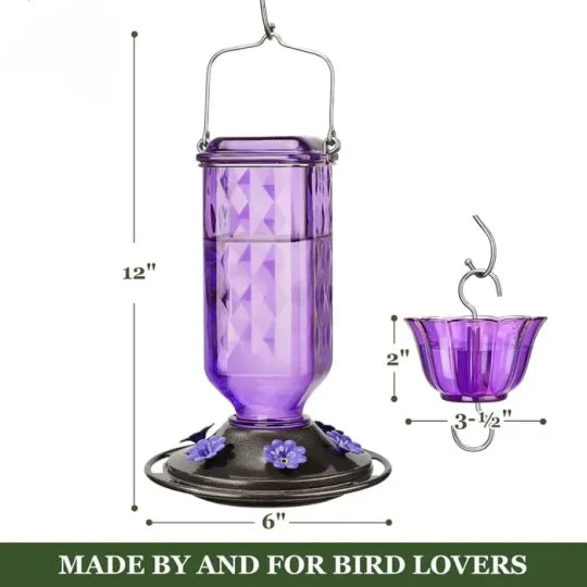 24oz Leak Proof Glass Hummingbird Feeder - product detail 6