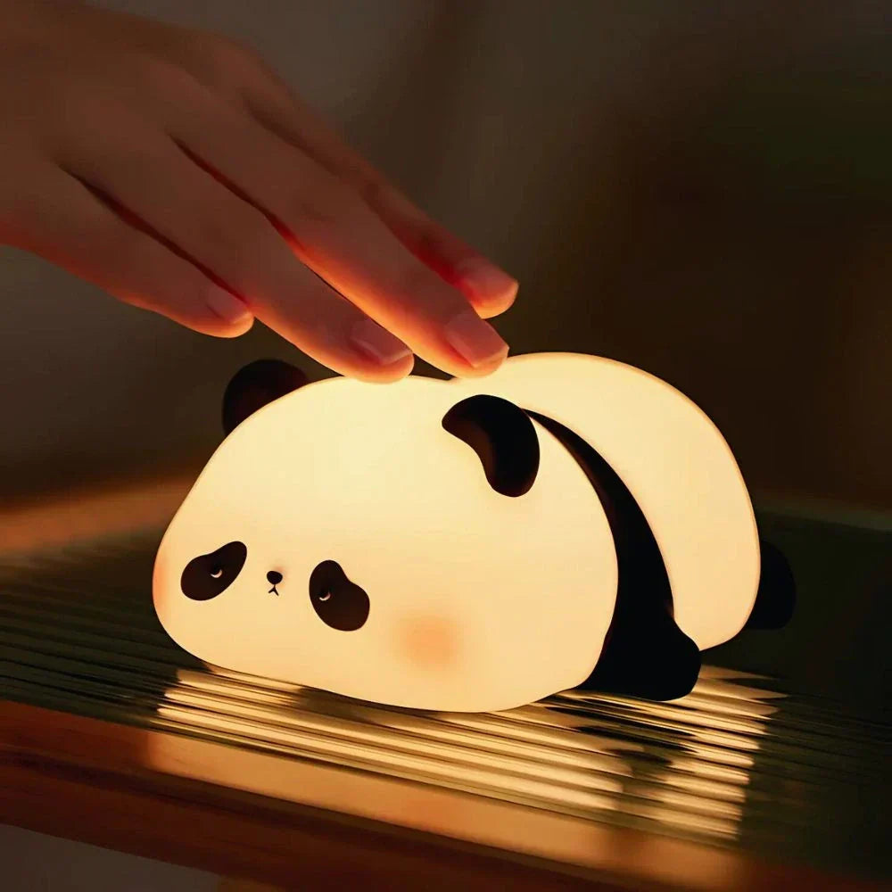 Lámpara de noche adorable con control táctil recargable para mesita de noche