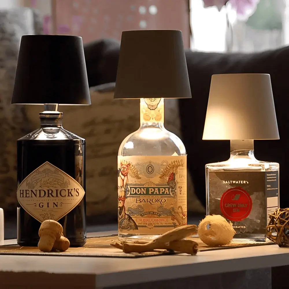 Lámpara de Botella con Convertidor Recargable LED