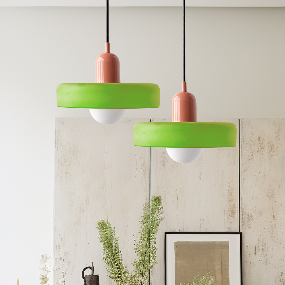 Lámpara colgante decorativa moderna de colores para techo