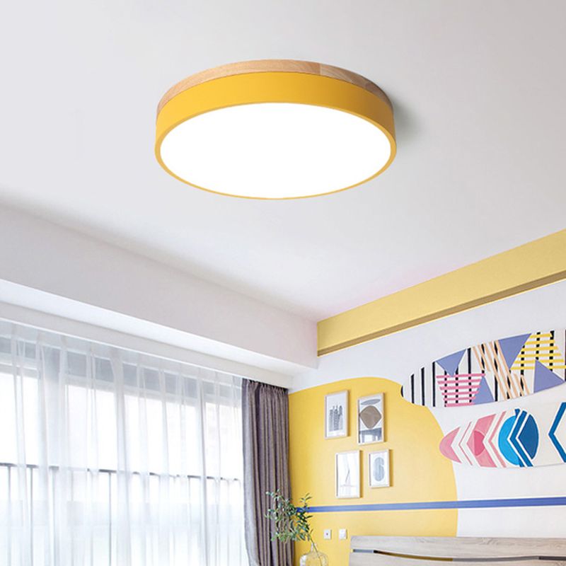 Luz de techo inteligente redonda regulable para habitaciones modernas
