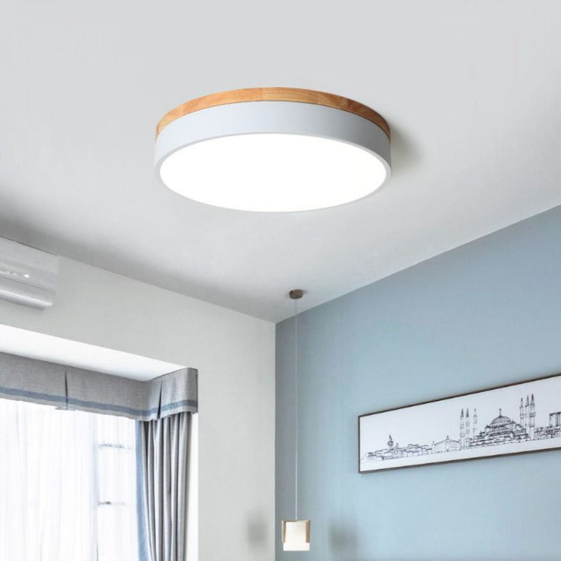 Luz de techo inteligente redonda regulable para habitaciones modernas