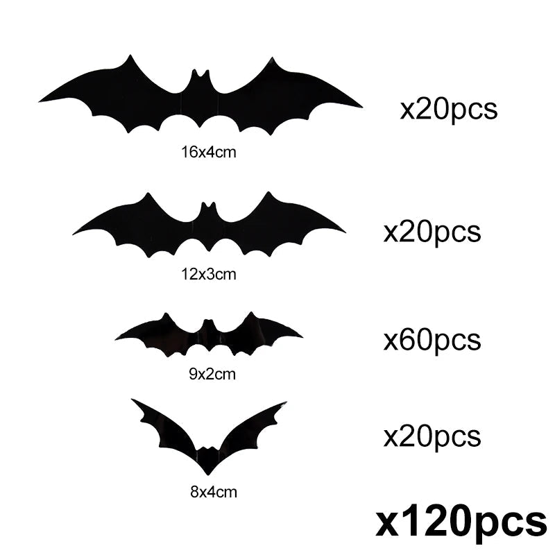 3D PVC Halloween Bats Wall Stickers - product detail 6