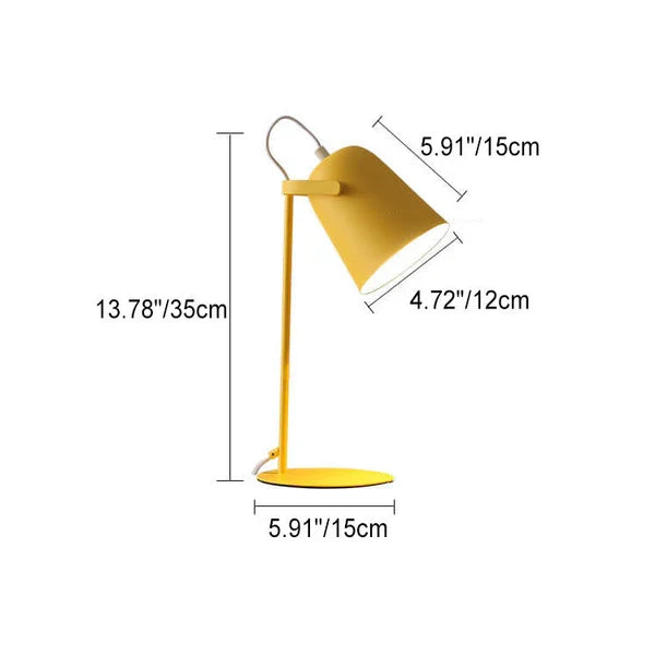 Nordic Macaron Color Creative Iron Bucket Design Light Table Lamp - product image 8
