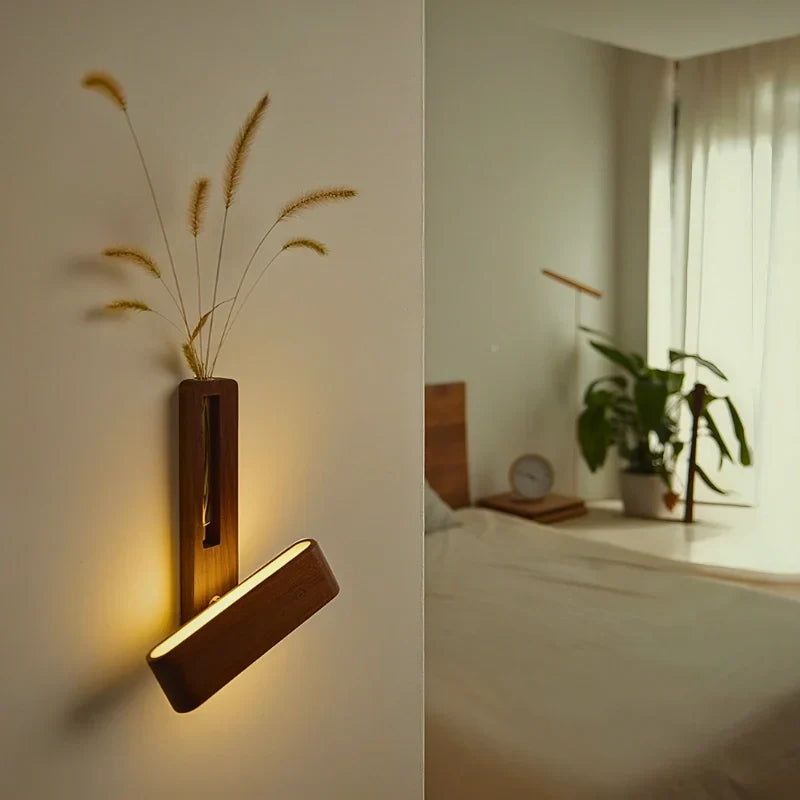 Apliques de pared con jarrón incorporado y brillo ajustable