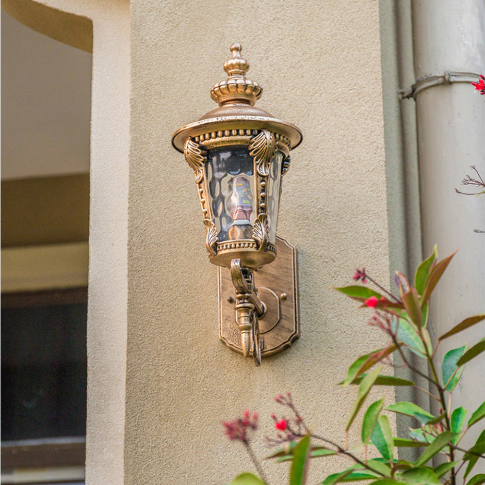 Lámpara de pared exterior estilo vintage Farol decorativo para paredes exteriores