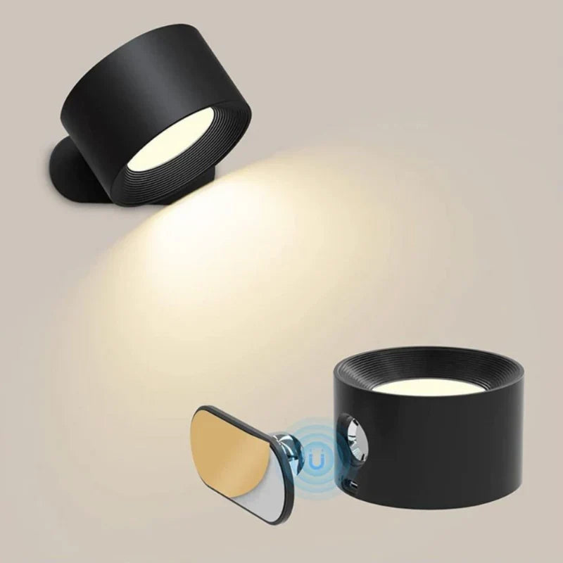 Luz de pared con montaje magnético, regulable y portátil