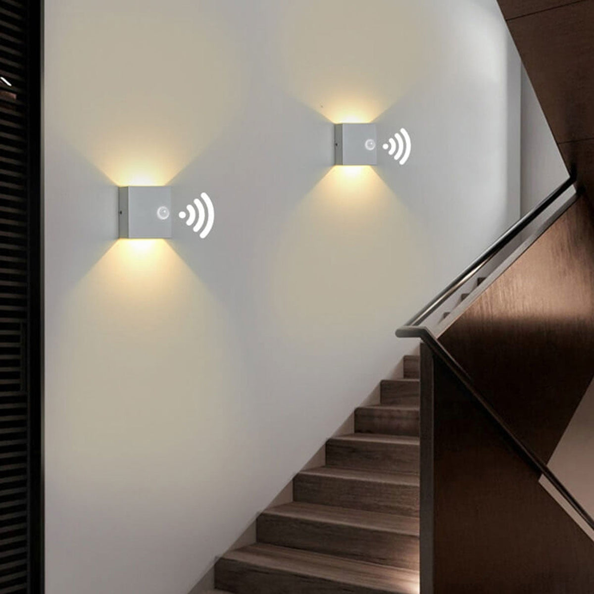 Luz de Pared con Sensor de Movimiento Ajustable Iluminación LED para Exterior