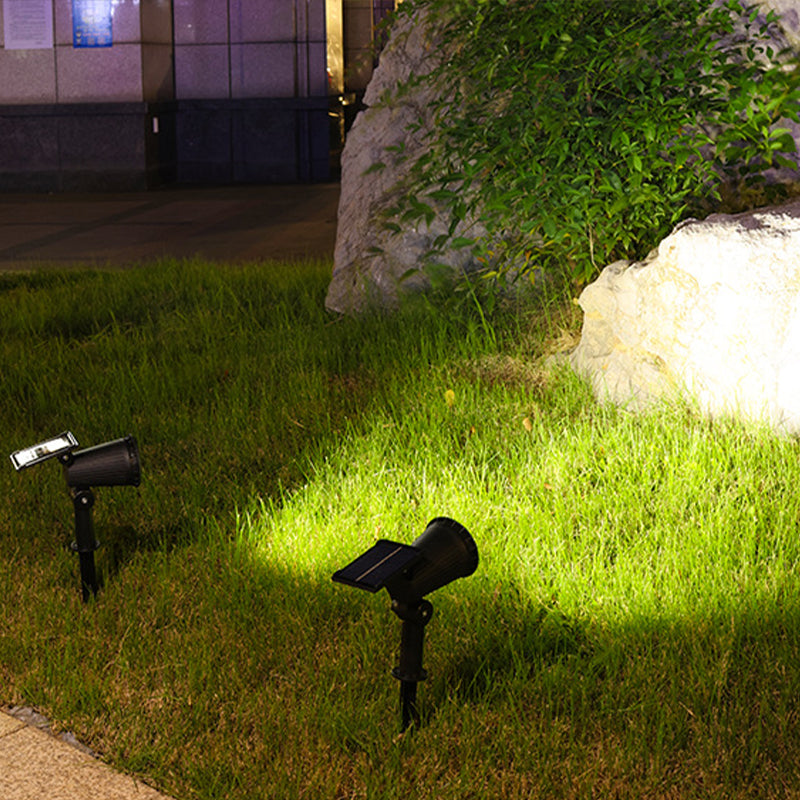 Luz solar LED para jardín exterior, foco ajustable e impermeable