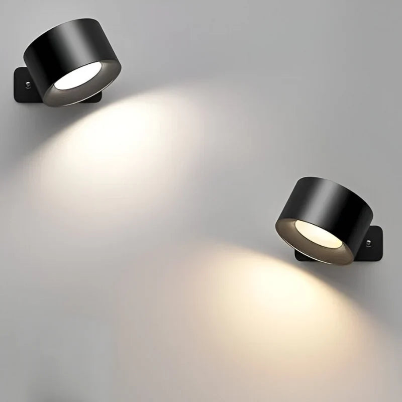 Luz de pared con montaje magnético, regulable y portátil