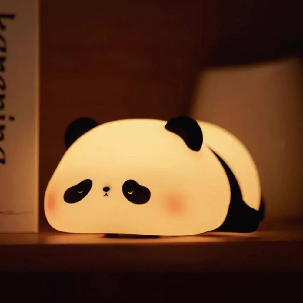 Lámpara nocturna LED adorable con brillo ajustable y temporizador de sueño