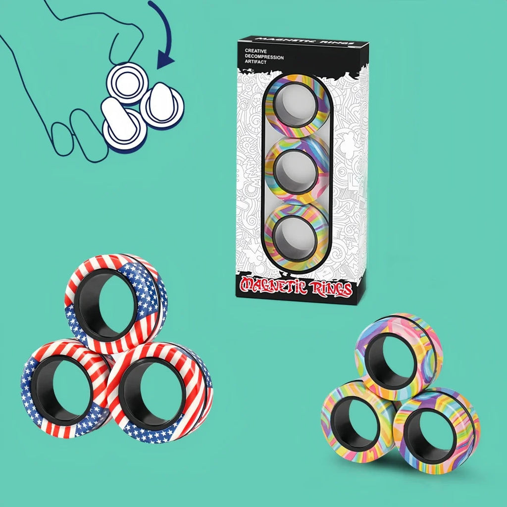 Magnetic Fidget Ring Spinner Set - product detail 2