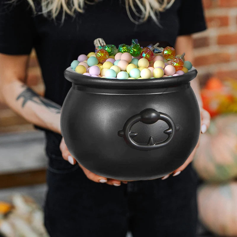 NOMOVA Witch Cauldron Halloween Candy Bowl
