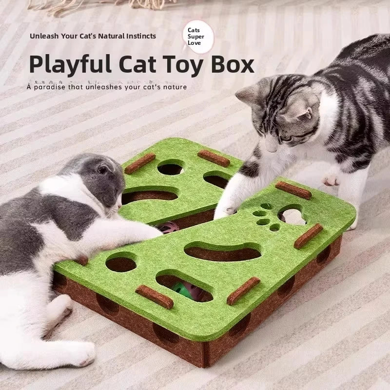 Felt Interactive Cat Puzzle Toy Box - product detail 2