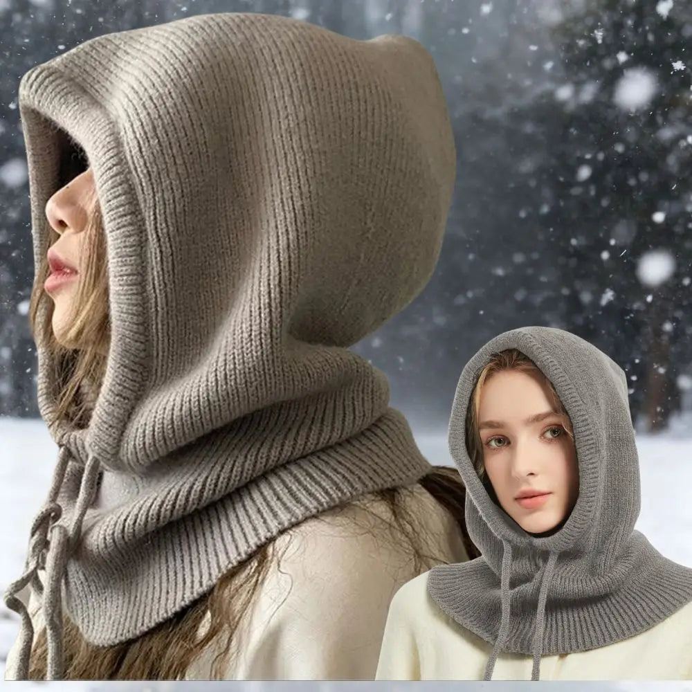 NOMOVA Knitted Hooded Balaclava Hat Neck Warmer
