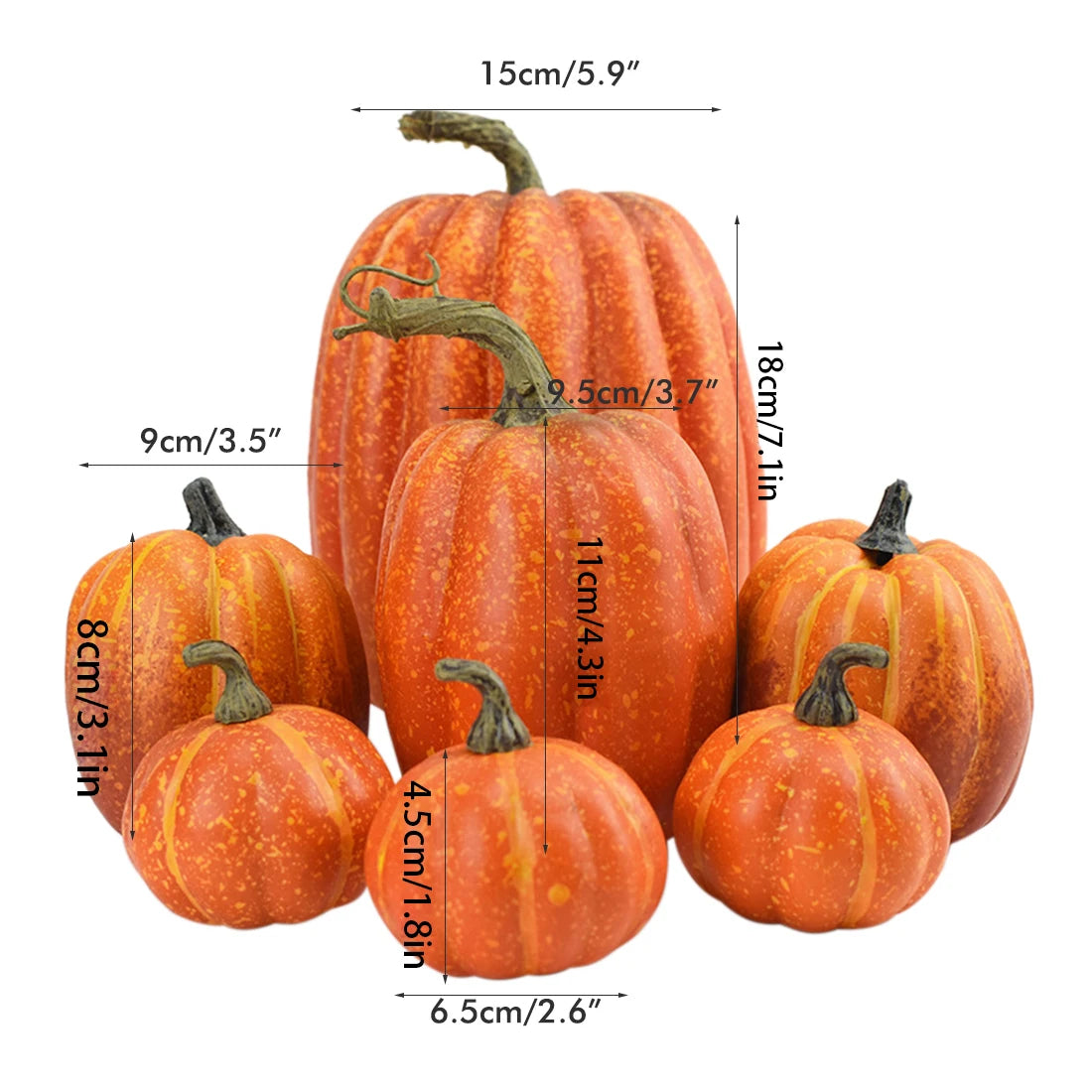 Realistic Fake Pumpkins Halloween Decor - product detail 5