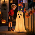 NOMOVA Lighted Halloween Candy Bowl Stand with Ghost Design