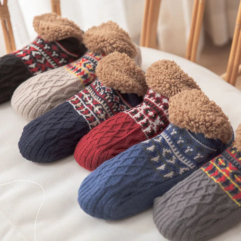 NOMOVA Snow Pattern Warm Socks for Winter