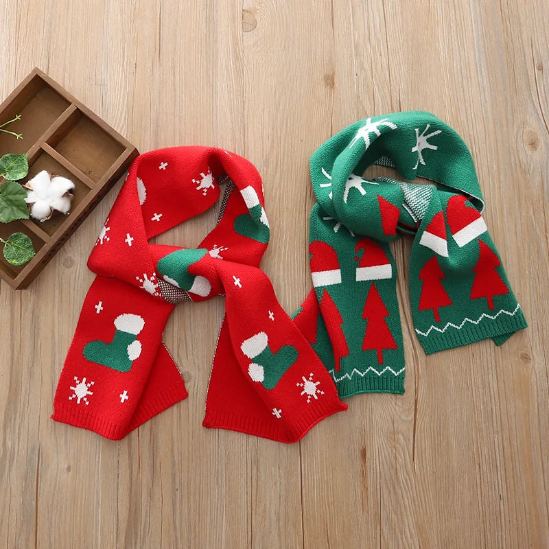 NOMOVA Cute Christmas Knit Scarf for Kids Winter