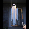 NOMOVA Outdoor Lighted Ghost Halloween Decoration with Swing and LED Lights