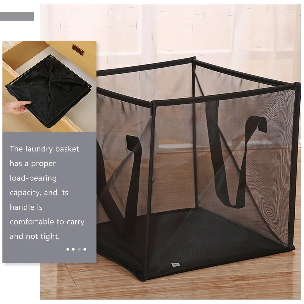 Foldable Mesh Laundry Hamper with Handles - product detail 2