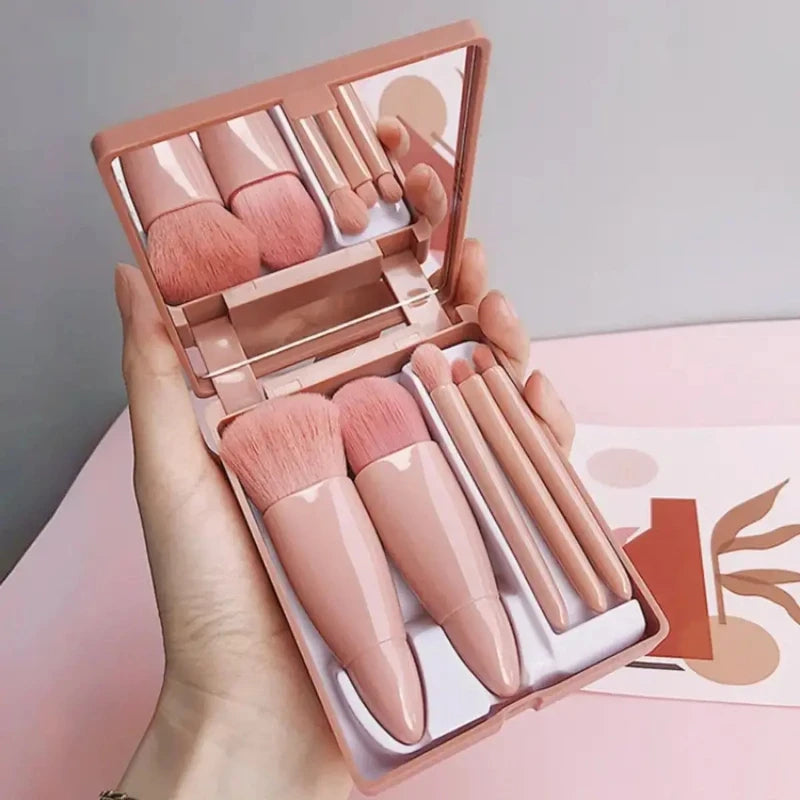 NOMOVA Mini Makeup Brush Set with Mirror