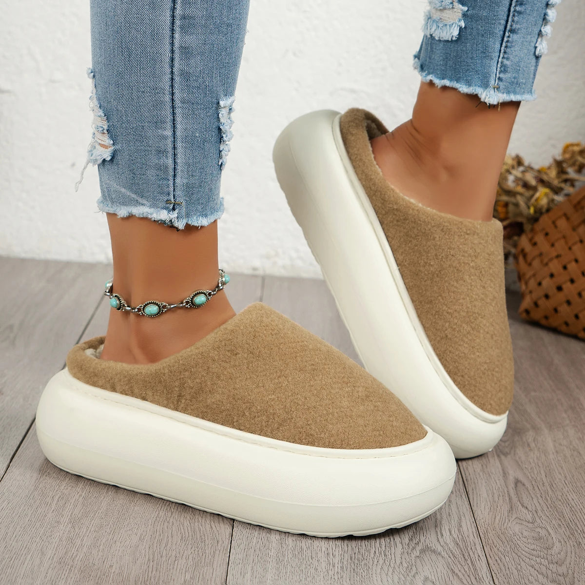 NOMOVA Warm Plush Indoor Winter Slippers for Women