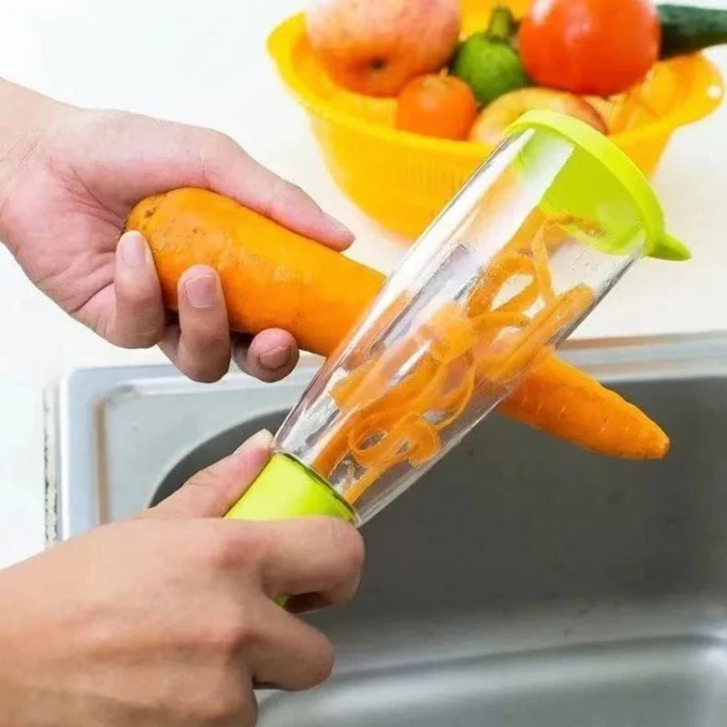 NOMOVA Multifunction Apple and Vegetable Peeler with Storage Tube