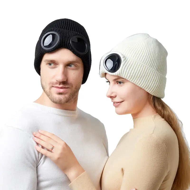 NOMOVA Unisex Goggles Winter Hat Knitted Beanie