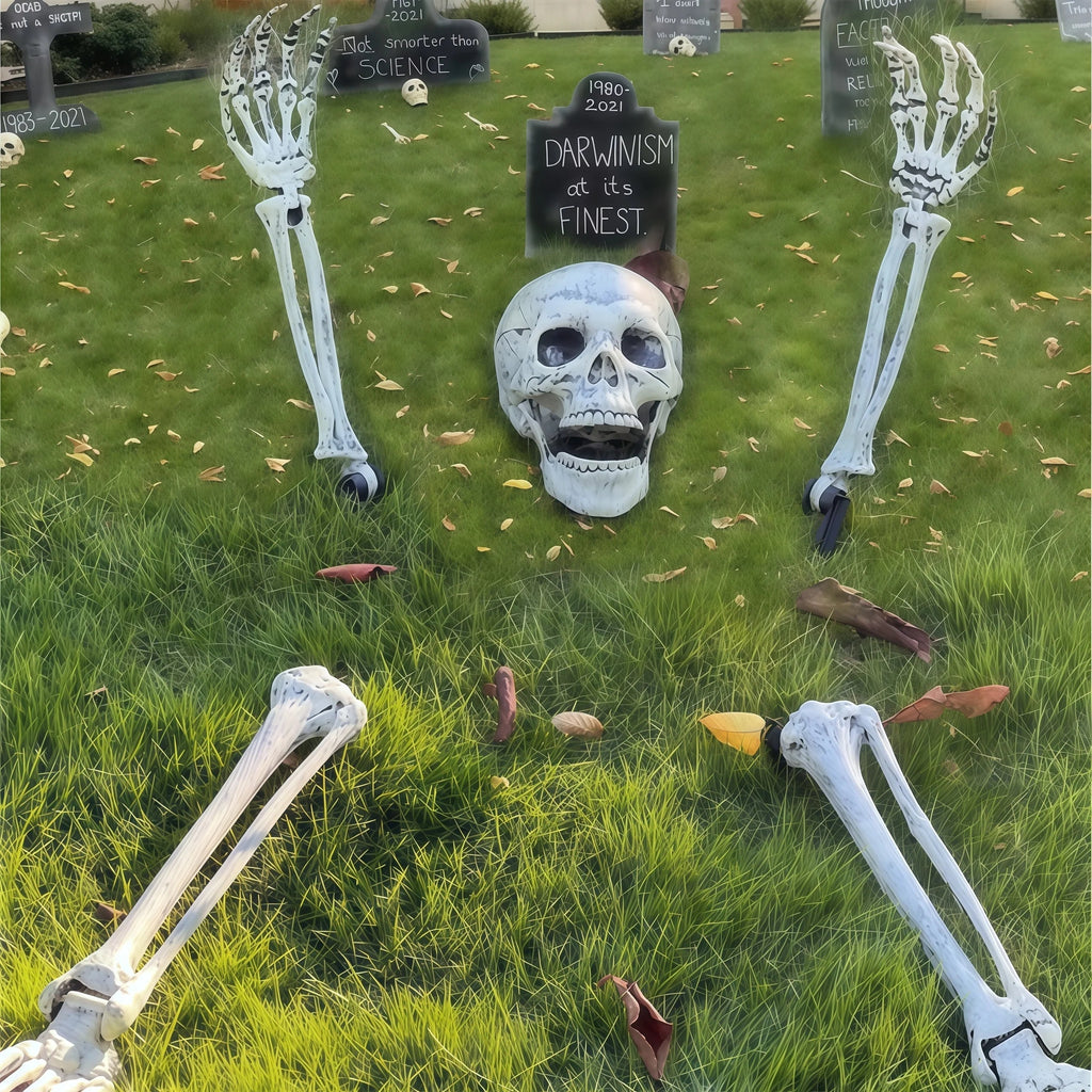 NOMOVA Spooky Skeleton Yard Decoration with Realistic Bones