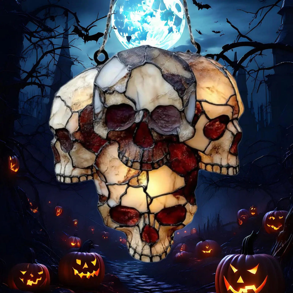 NOMOVA Hanging Skeleton Head Halloween Skull Decoration