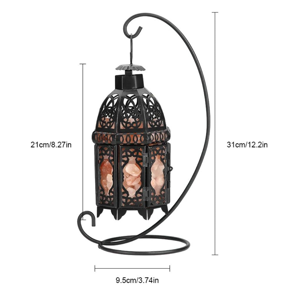 Vintage Iron Salt Rock Tabletop Lamp - product detail 5
