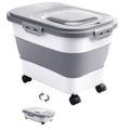 NOMOVA Foldable Food Storage Container with Wheels for Rice & Pet Food