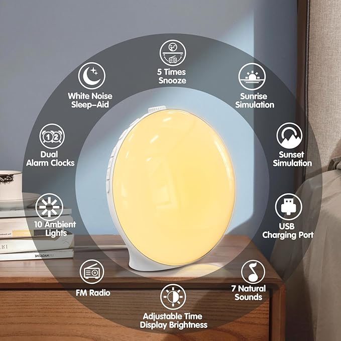 Light Alarm Clock With Nature Sounds - product detail 3