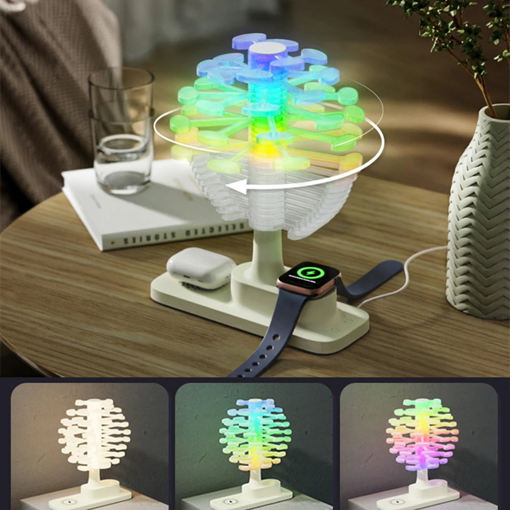Spiral Tree Table Lamp with Integrated Wireless Charger - product detail 3