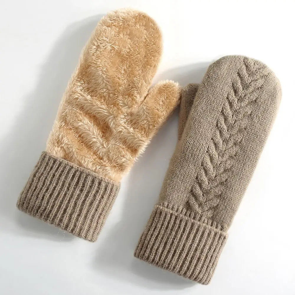 NOMOVA Double Layer Fleece Lined Winter Mittens