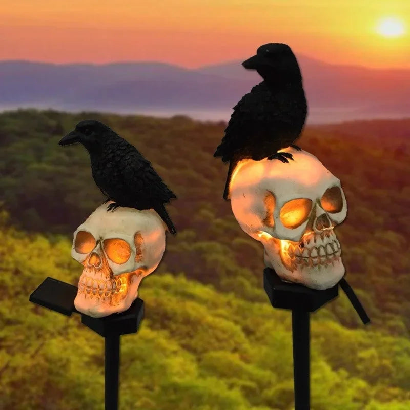 NOMOVA Halloween Skeleton Head Solar Light