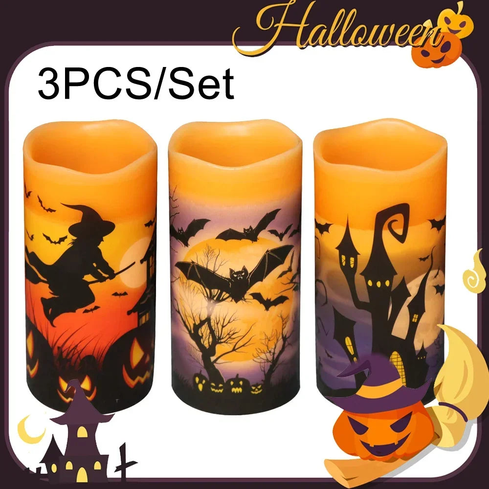 Halloween Flameless Candles Set - product detail 3