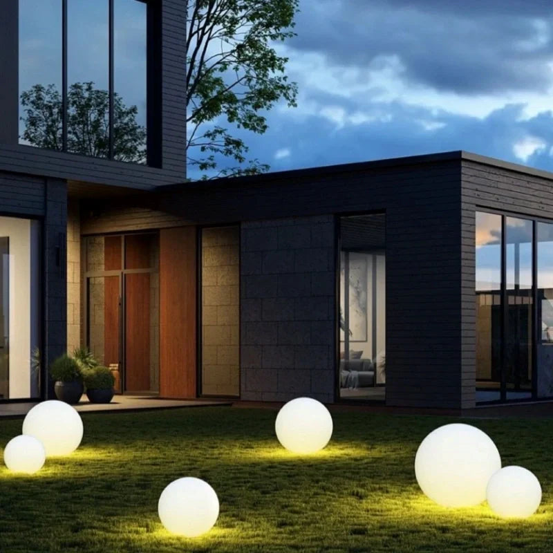 Luz de jardín esférica LED con cambio de color