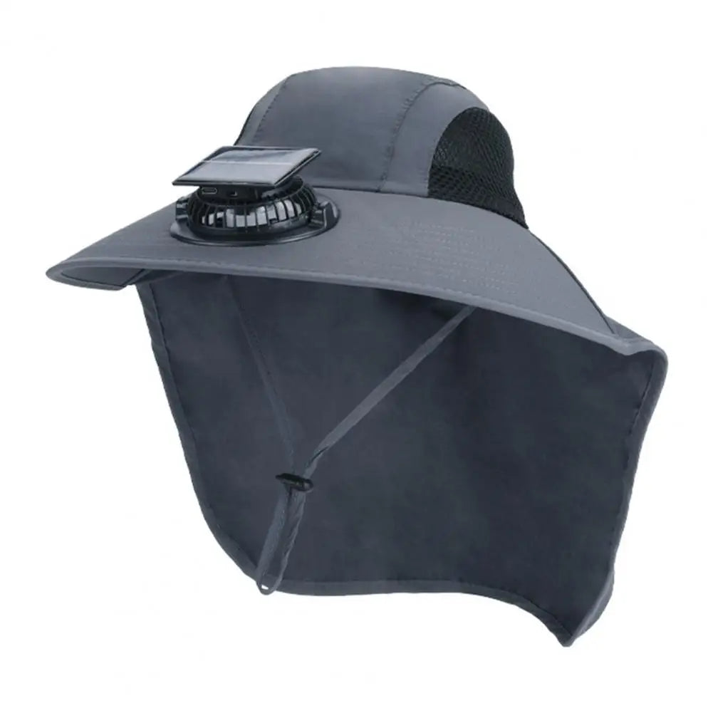 Solar Fan Hat with Wide Brim UV Protection - product detail 3