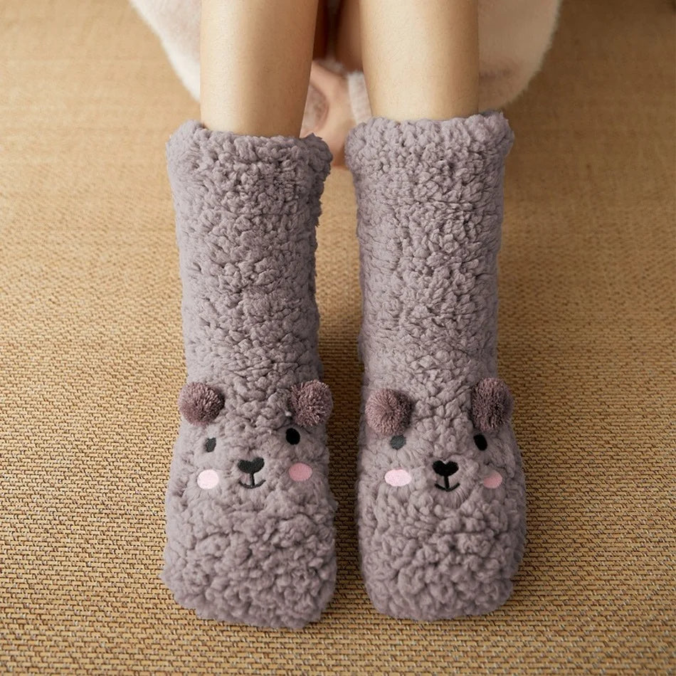 NOMOVA Kawaii Bear Fleece Warm Socks