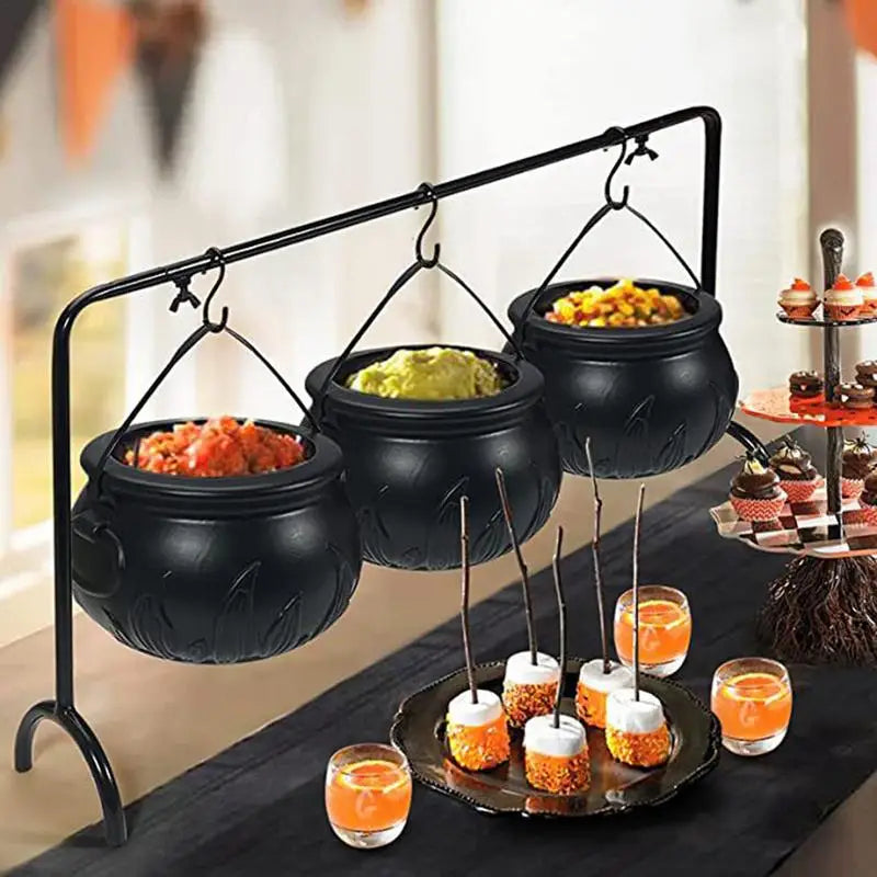 NOMOVA Witch Cauldron Candy Bowl Halloween Decoration Set